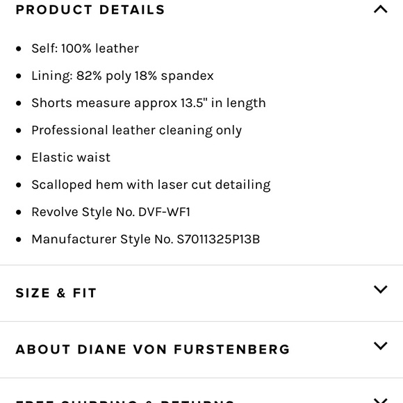 Diane von Furstenberg Andi Lasercut Leather Short - Picture 8 of 8